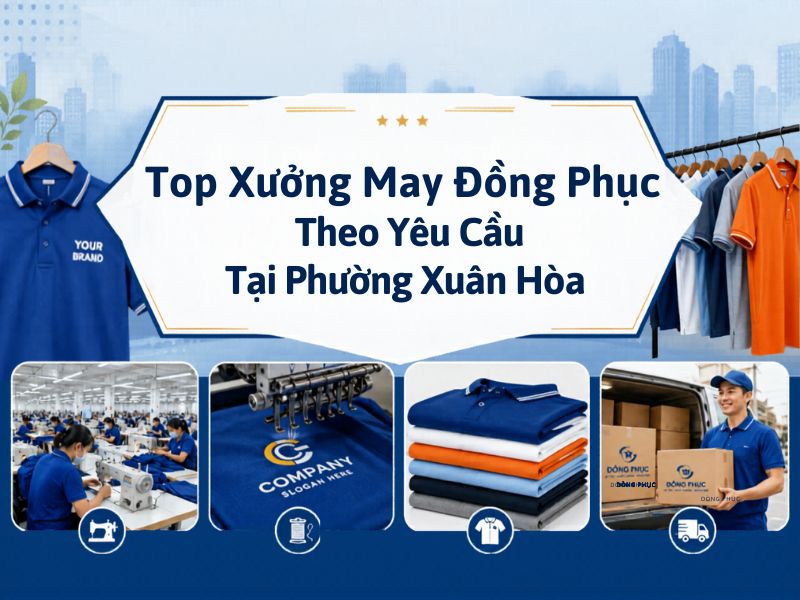 xưởng may đồng phục theo yêu cầu phường xuân hòa