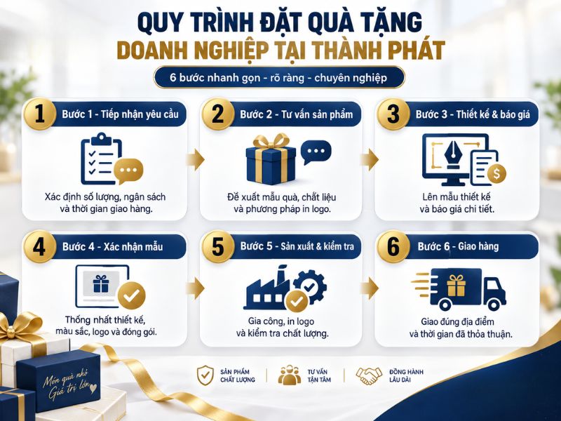Dịch vụ quà tặng doanh nghiệp Phường Vĩnh Hội 15 quy trinh dat qua tang doanh nghiep